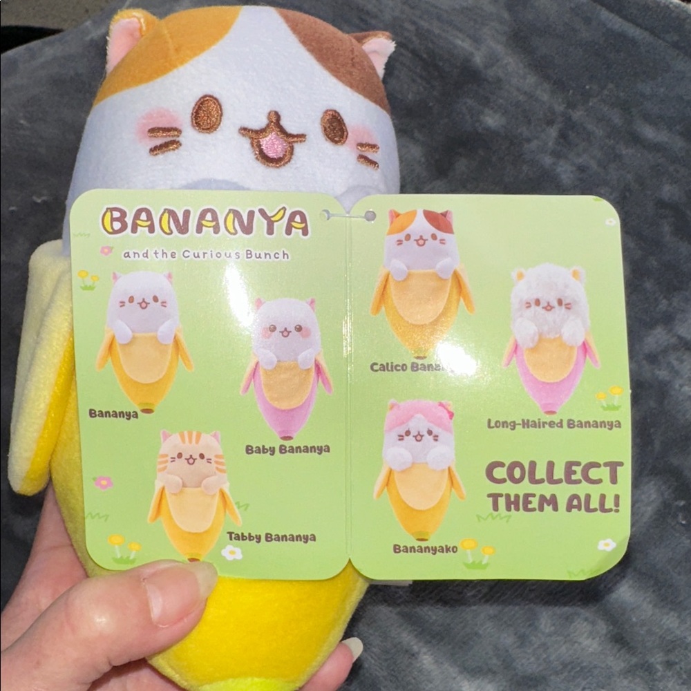 Bananya and the curious bunch calico bananya Cat Plush Toy New - Picture 7 of 8